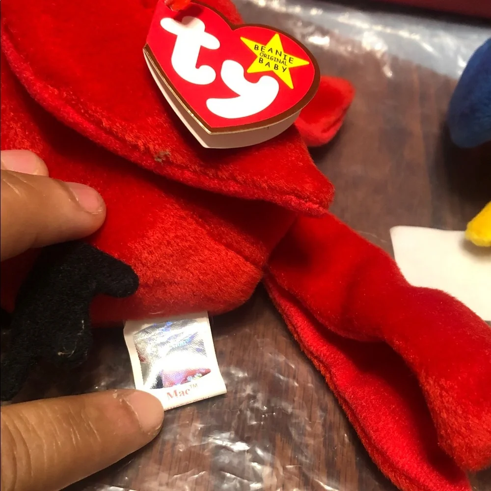 Ty Red and Multicolored Plush Bird Toy Set